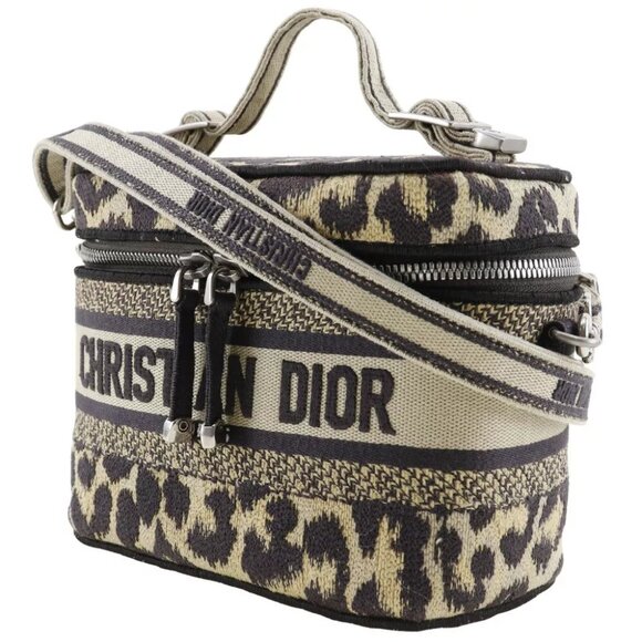 Dior Vanity Handbag 2WAYShoulder Leopard beige canvas Women - Picture 7 of 8